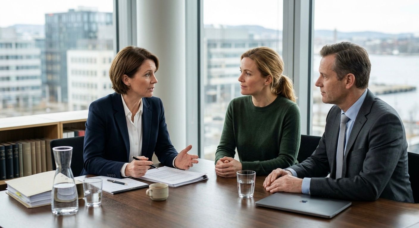 Parter som drøfter sluttpakke