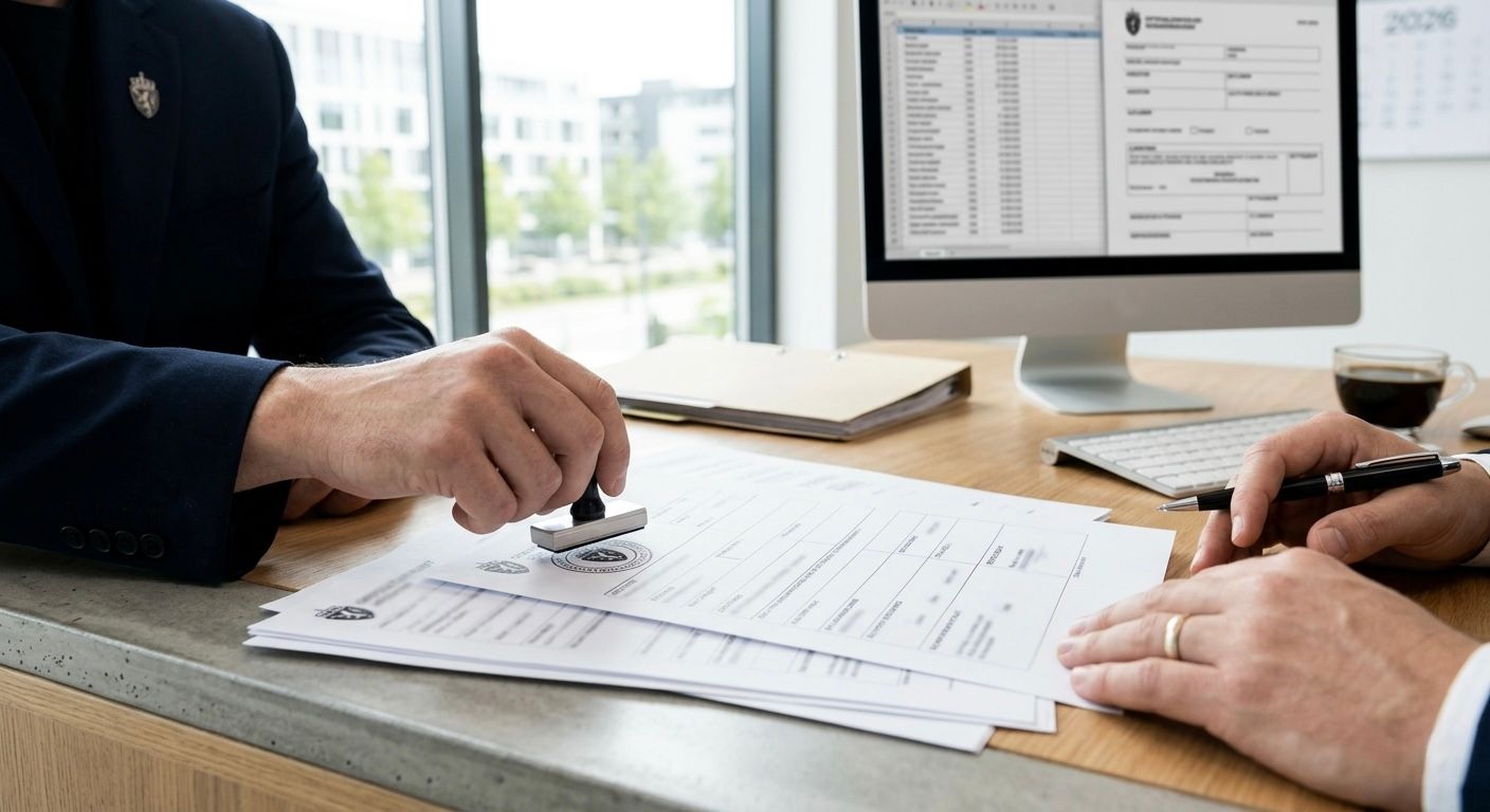 Illustrasjon av tvangsinndrivelse ved hjelp fra namsfogden